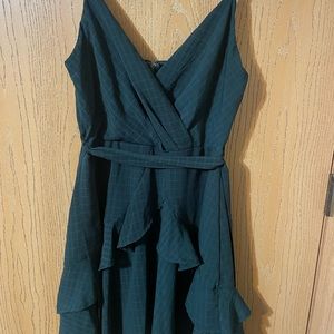 Green ruffle sundress